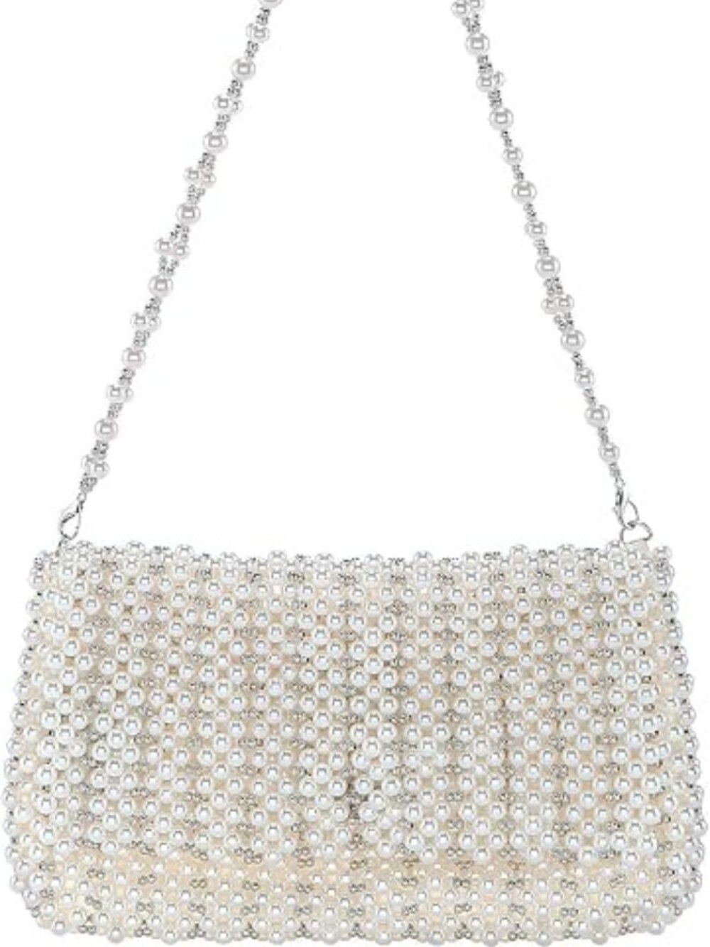 Pearl Envelope Clutch Purse for Evening/Bridal